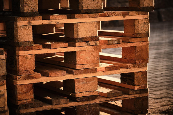 stacked bricks pallet